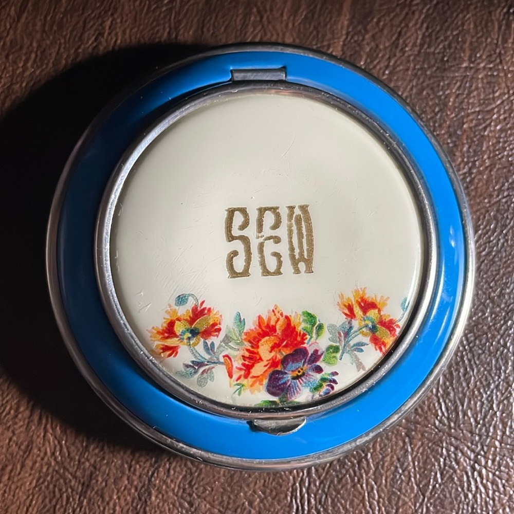 Guilloche Vintage Enamel Powder Compact